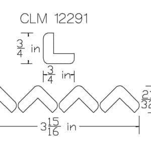 CLM 12291 corner molding diagram