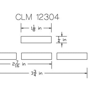 CLM 12304 diagram with dimensions.