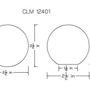 CLM 12401: Two round disc dimensions.
