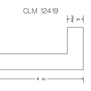 CLM 12419 L-shaped part diagram.