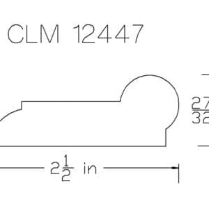 CLM 12447 molding profile diagram
