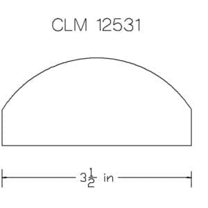 CLM 12531: Half-round molding diagram.