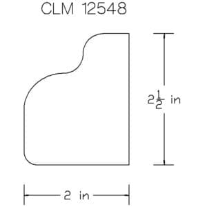 CLM 12548: 2" x 2 1/2" molding.