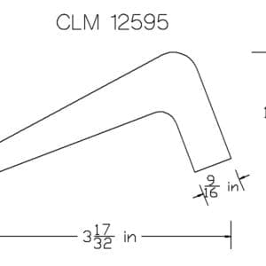 CLM 12595 part diagram dimensions.