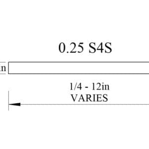 0.25 S4S wood, variable length.