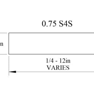 0.75 S4S bar, length varies.