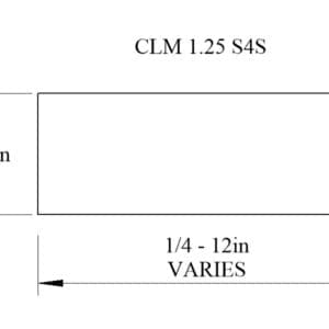 CLM 1.25 S4S dimensions diagram.