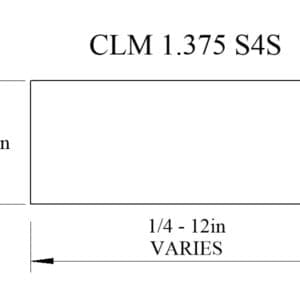 CLM 1.375 S4S dimensions drawing.