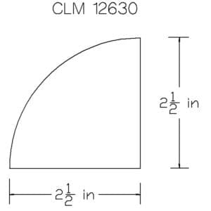 CLM 12630: Quarter-round molding diagram.