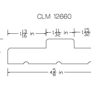 CLM 12660 molding dimensions drawing