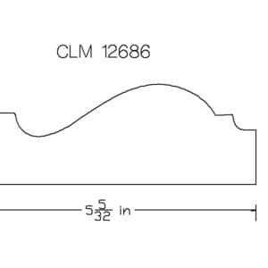 CLM 12686 molding profile diagram.