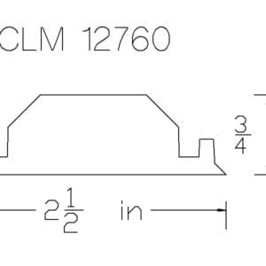 CLM 12760 part diagram: 2 1/2" x 3 3/4"