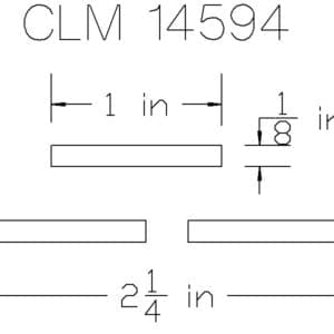 CLM 14594: 2 1/4 inch part diagram
